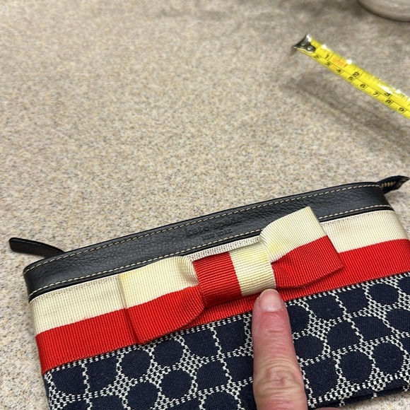 Kate Spade Chrissy Wristlet Red/White and blue w/ bow (no strap) - Picture 11 of 13